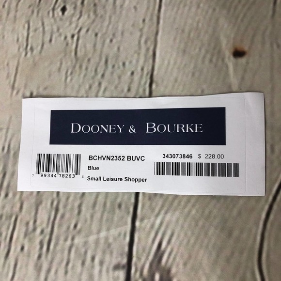 Dooney & Bourke Small Leisure Shopper Blue Chevron - Picture 16 of 16